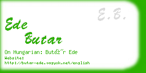 ede butar business card
